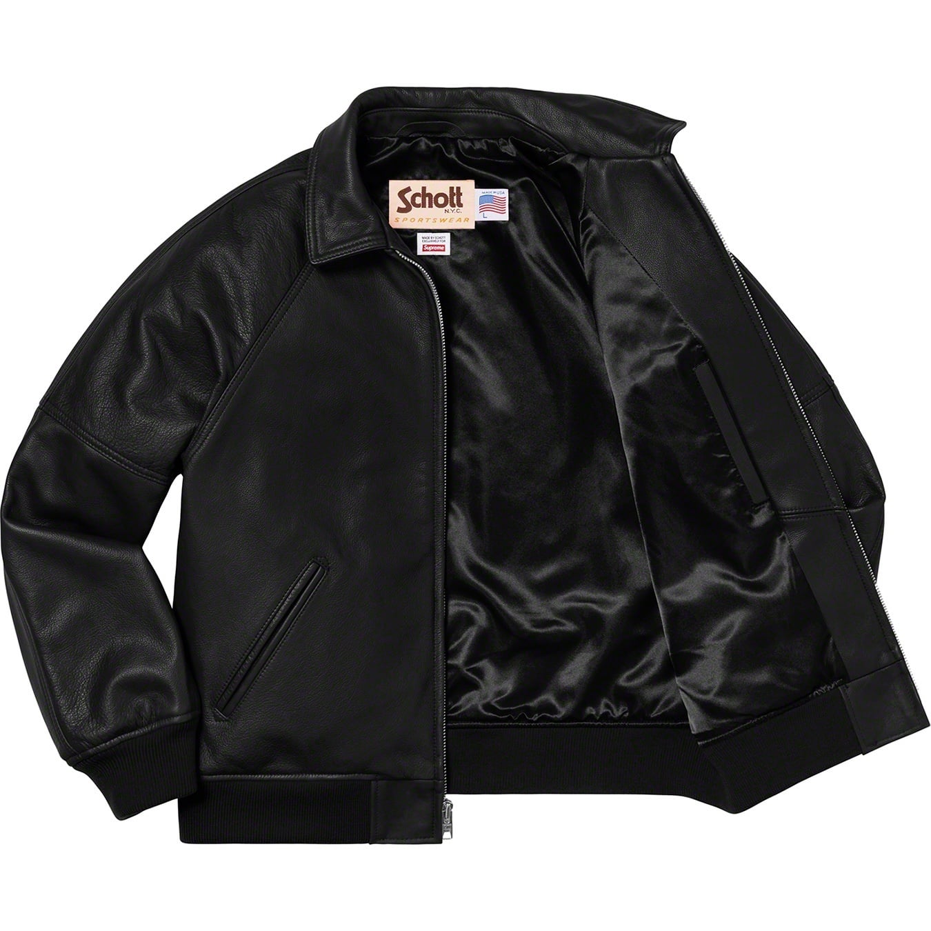 Martin Wong/Supreme Schott® 8-Ball Leather Varsity Jacket view 11